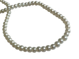 Plastic Imitation Glass Pearl Beads 4 MM (1 String, 200 Beads) Round Hole 1 MM White 31 Inch For Jewellery Making [ac-bds-00104-m2]