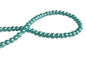 Plastic Imitation Glass Pearl Beads 4 MM (1 String, 200 Beads) Round Hole 1 MM Cyan Blue 31 Inch For Jewellery Making [ac-bds-00104-m6]