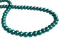 Plastic Imitation Glass Pearl Beads 6 MM (1 String, 130 Beads) Round Hole 0.8 MM Peacock Blue 31 Inch For Jewellery Making [ac-bds-00105-m6]