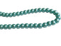 Plastic Imitation Glass Pearl Beads 6 MM (1 String, 130 Beads) Round Hole 0.8 MM Cyan Blue (Light) 31 Inch For Jewellery Making [ac-bds-00105-m8]