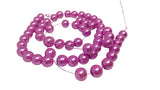 Plastic Imitation Glass Pearl Beads 8 MM (1 String, 100 Beads) Round Hole 1 MM Pink 31 Inch For Jewellery Making [ac-bds-00106-m12]