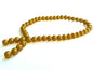Plastic Imitation Glass Pearl Beads 8 MM (1 String, 100 Beads) Round Hole 1 MM Golden Color 31 Inch For Jewellery Making [ac-bds-00106-m4]