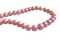 Plastic Imitation Glass Pearl Beads 8 MM (1 String, 100 Beads) Round Hole 1 MM Pink 31 Inch For Jewellery Making [ac-bds-00106-m6]