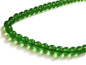 Glass Beads 6 MM (2 Strings, 48-50 Beads/String) Round Hole 1 MM Green 13 Inch For Jewellery Making [ac-bds-00112-m5]
