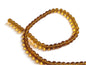 Glass Beads 4 MM (2 Strings, 80-85 Beads/String) Round Hole 0.5 MM Golden Brown 13 Inch For Jewellery Making [ac-bds-00113-m3]