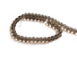 Glass Beads 4 MM (2 Strings, 80-85 Beads/String) Round Hole 0.5 MM Greyish Brown 13 Inch For Jewellery Making [ac-bds-00113-m4]