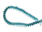 Glass Beads 4 MM (2 Strings, 80-85 Beads/String) Round Hole 0.5 MM Sky Blue 13 Inch For Jewellery Making [ac-bds-00113-m5]