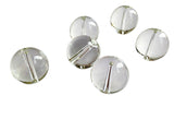 Glass Beads 20 MM (1 String, 15-16 Beads) Round Hole 2 MM Transparent Color 14 Inch For Jewellery Making [ac-bds-00119-m1]