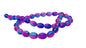 Glass Beads 11x8 MM (1 String, 70-75 Beads) Drum Hole 2 MM Blue & Pink 31 Inch For Jewellery Making [ac-bds-00121-m2]