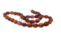 Glass Beads 11x8 MM (1 String, 70-75 Beads) Drum Hole 2 MM Dark Orange & Purple 31 Inch For Jewellery Making [ac-bds-00121-m4]