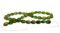 Glass Beads 11x8 MM (1 String, 70-75 Beads) Drum Hole 2 MM Green & Orange 31 Inch For Jewellery Making [ac-bds-00121-m5]