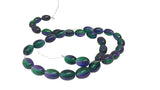 Glass Beads 11x8 MM (1 String, 70-75 Beads) Drum Hole 2 MM Green & Purple 31 Inch For Jewellery Making [ac-bds-00121-m6]