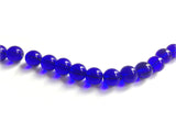 Glass Beads 10 MM (2 Strings, 28-30 Beads/String) Round Hole 1 MM Dark Blue 11 Inch For Jewellery Making [ac-bds-00122-m1]