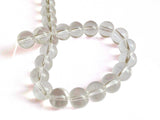 Glass Beads 10 MM (2 Strings, 28-30 Beads/String) Round Hole 1 MM Transparent Color 11 Inch For Jewellery Making [ac-bds-00122-m3]
