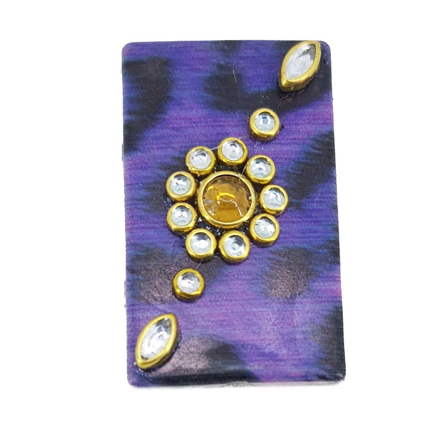 Acrylic Kundan Beads For Jewellery Making (3 Random Designs, 2 Pieces Each) (#Ot1)