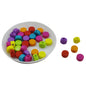 Acrylic Beads (100 Pieces, 25 GM Wt) Mixed Colors Hole Size 2 MM Flat Round For Jewellery Making DIY Arts Crafts Decoration [ac-bds-00127-m4]