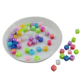 Acrylic Beads (160 Pieces, 10 GM Wt) Mixed Colors Hole Size 1 MM Cube For Jewellery Making DIY Arts Crafts Decoration [ac-bds-00127-m5]