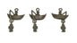 Jewelry Mini Pendant Alloy Craft Charms 29x18x4xmm Fish Man Boat Antique Bronze Color (Pack of 4 pieces) [ac-charm-00001-m104]