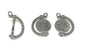 Jewelry Mini Pendant Alloy Craft Charms 25x19x4xmm Rotating Smiley Antique Silver Color (Pack of 4 pieces) [ac-charm-00001-m107]
