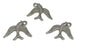 Jewelry Mini Pendant Alloy Craft Charms 18x18x2xmm Bird Antique Silver Color (Pack of 10 pieces) [ac-charm-00001-m108]