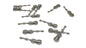 Jewelry Mini Pendant Alloy Charms 25x5mm Guitar Antique Silver Color (Pack of 10 pieces) [ac-charm-00001-m22]