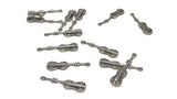 Jewelry Mini Pendant Alloy Charms 25x5mm Guitar Antique Silver Color (Pack of 10 pieces) [ac-charm-00001-m22]