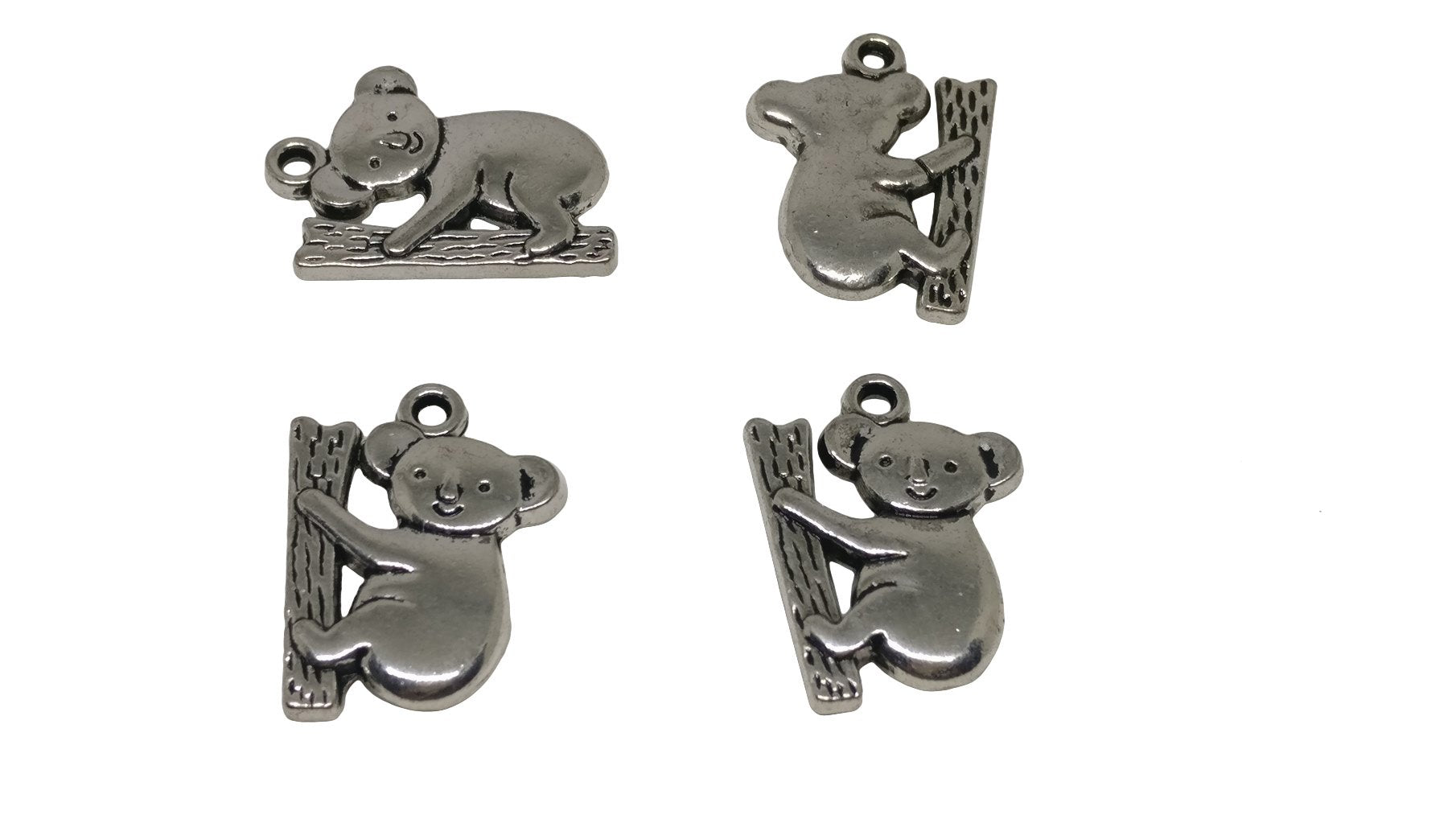 Jewelry Mini Pendant Alloy Charms 19x14x3xmm Bear Antique Silver Color (Pack of 10 pieces) [ac-charm-00001-m30]