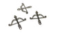 Jewelry Mini Pendant Alloy Charms 25x25x3xmm Bow And Arrow Antique Silver Color (Pack of 10 pieces) [ac-charm-00001-m35]