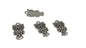 Jewelry Mini Pendant Alloy Charms 20x11x2xmm Owl Antique Silver Color (Pack of 10 pieces) [ac-charm-00001-m40]