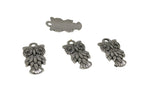 Jewelry Mini Pendant Alloy Charms 20x11x2xmm Owl Antique Silver Color (Pack of 10 pieces) [ac-charm-00001-m40]