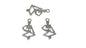 Jewelry Mini Pendant Alloy Craft Charms 26x13x3xmm Skeleton Antique Silver Color (Pack of 10 pieces) [ac-charm-00001-m42]