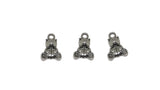 Jewelry Mini Pendant Alloy Craft Charms 16x10x5xmm Bear Antique Silver Color (Pack of 10 pieces) [ac-charm-00001-m50]