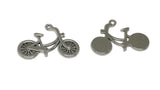Jewelry Mini Pendant Alloy Craft Charms 26x18x2xmm Cycle Antique Silver Color (Pack of 10 pieces) [ac-charm-00001-m53]