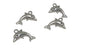 Jewelry Mini Pendant Alloy Craft Charms 17x11x5xmm Dolphin Antique Silver Color (Pack of 10 pieces) [ac-charm-00001-m68]