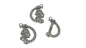 Jewelry Mini Pendant Alloy Craft Charms 27x17x5xmm Rotating Monkey Antique Silver Color (Pack of 4 pieces) [ac-charm-00001-m70]