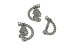 Jewelry Mini Pendant Alloy Craft Charms 27x17x5xmm Rotating Monkey Antique Silver Color (Pack of 4 pieces) [ac-charm-00001-m70]