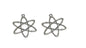Jewelry Mini Pendant Alloy Craft Charms 33x26x2xmm Flower Antique Silver Color (Pack of 10 pieces) [ac-charm-00001-m73]