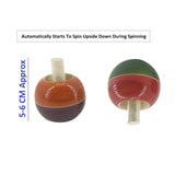Kids Hand Spinning Wooden Tops Toys (Sold as 1 piece) Automatically Turns Upside Down 4-5 CM [M1] [ac-gmetoy-00003-m1]