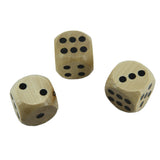 Wooden Dice 29 MM (2 Pieces) Light Brown Color 6-Sided Cube For Playing Board Games Math [ac-gmetoy-00004-m10]