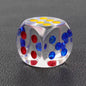 Acrylic Dice 23 MM (2 Pieces) 6-Sided Cube Transparent For Playing Board Games Math [ac-gmetoy-00004-m6]