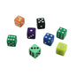Acrylic Dice 16 MM (6 Pieces, Random Colors) 6-Sided Cube For Playing Board Games Math [ac-gmetoy-00004-m8]