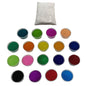 Rangoli Powder Sand (18 Mixed Colors x 50 Grams Each + White Color x 250 Grams) For Indian Art Kolam Festival Decoration [ac-homektchn-00005-combo3]