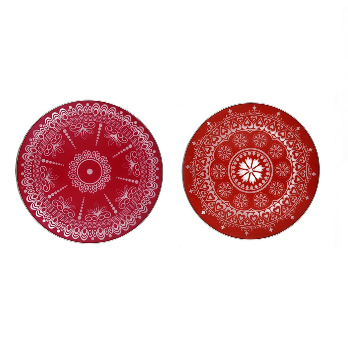 Large Rangoli Stencils (18 Inch, Pack of 2 Pieces) Random Assorted Designs For Sand Powder Indian Art Kolam Festival Decoration [ac-homektchn-00006-m4]