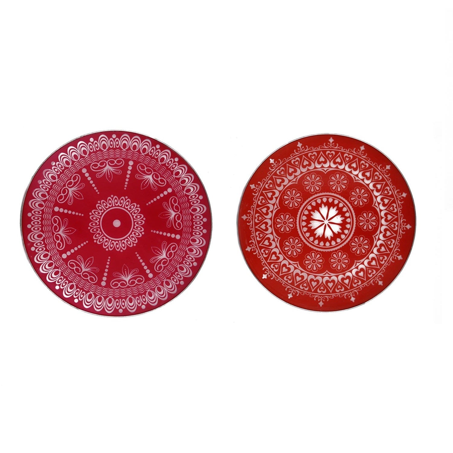 Large Rangoli Stencils (18 Inch, Pack of 2 Pieces) Random Assorted Designs For Sand Powder Indian Art Kolam Festival Decoration [ac-homektchn-00006-m4]