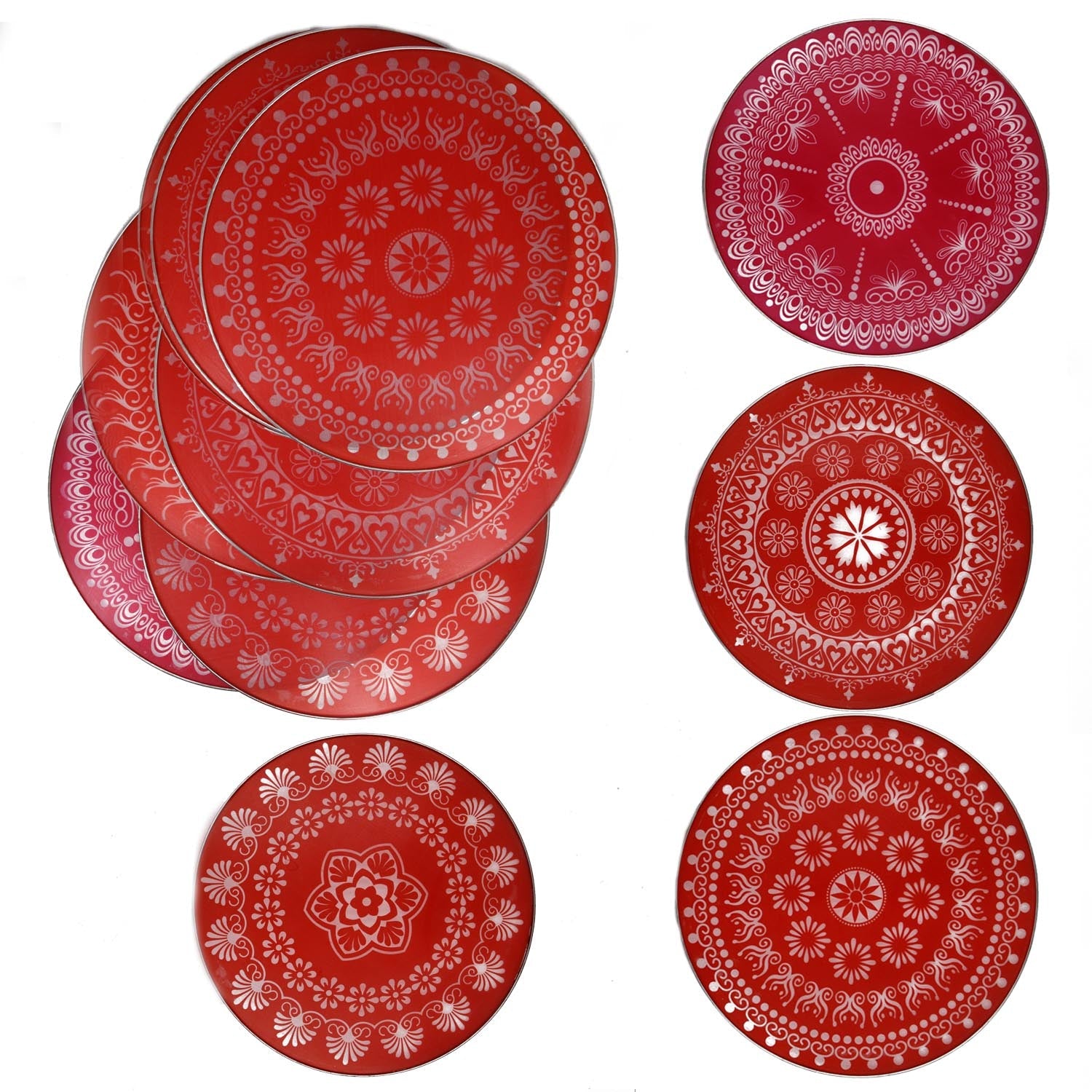 Large Rangoli Stencils (18 Inch, Pack of 2 Pieces) Random Assorted Designs For Sand Powder Indian Art Kolam Festival Decoration [ac-homektchn-00006-m4]