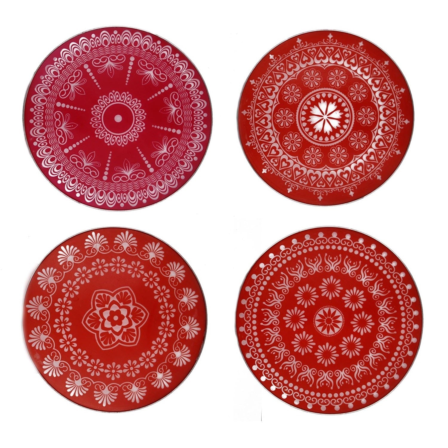 Large Rangoli Stencils (18 Inch, Pack of 2 Pieces) Random Assorted Designs For Sand Powder Indian Art Kolam Festival Decoration [ac-homektchn-00006-m4]