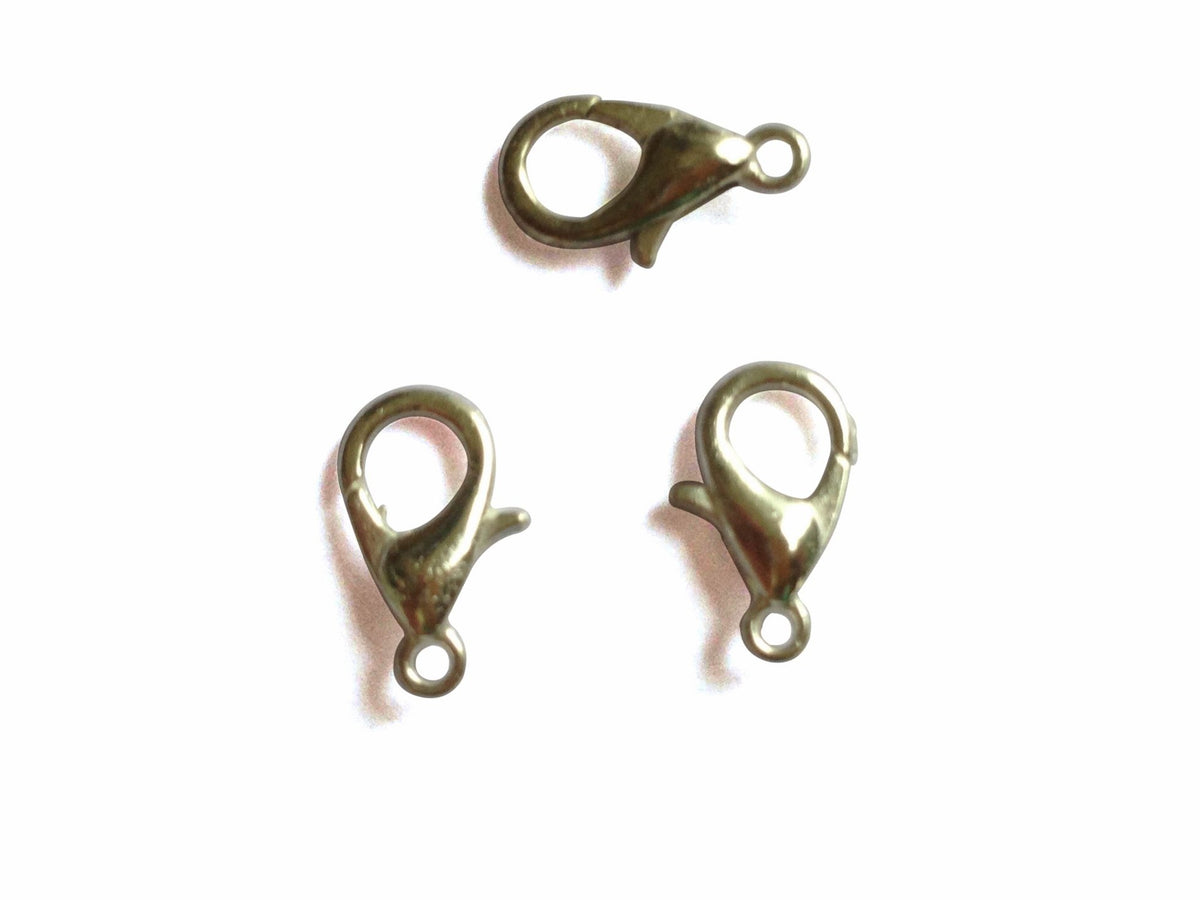 Metal Alloy Lobster Claw Clasps (Pack of 10 pieces) 12x6mm Silver Color For Jewellery Making [ac-jwlsupp-00003-m1]