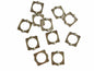 Metal Alloy Bead Frames (Pack of 10 pieces) 16x14mm Square Antique Silver Color For Jewellery Making [ac-jwlsupp-00008-m3]