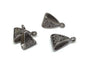 Metal Alloy Pendant Bails (Pack of 10 pieces) 15x10x7 mm Triangle Antique Silver Color For Jewellery Making  [ac-jwlsupp-00009-m3]