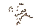 Metal Brass Crimp Beads Gear Locks 2x1.2 mm (Pack of 5 Grams, 400+ Pieces) Hole 1 mm Antique Bronze Color For Jewellery Making [ac-jwlsupp-00010-m1]